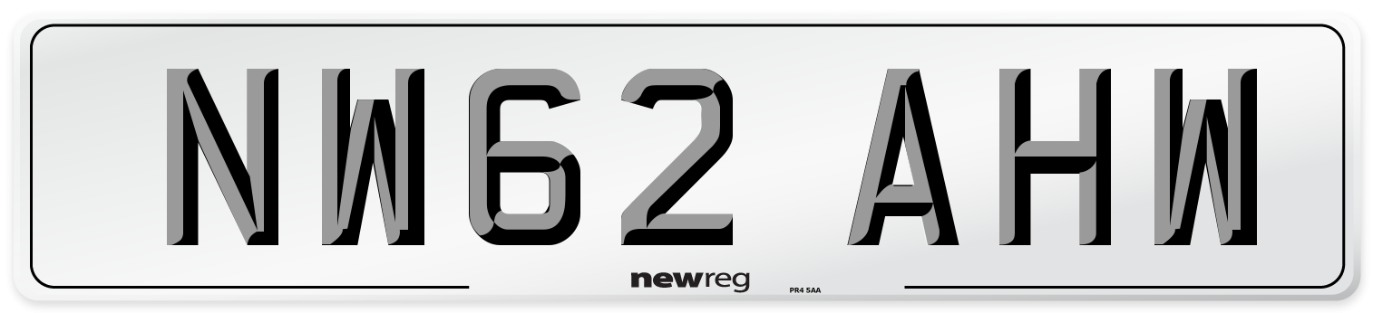 NW62 AHW Number Plate from New Reg